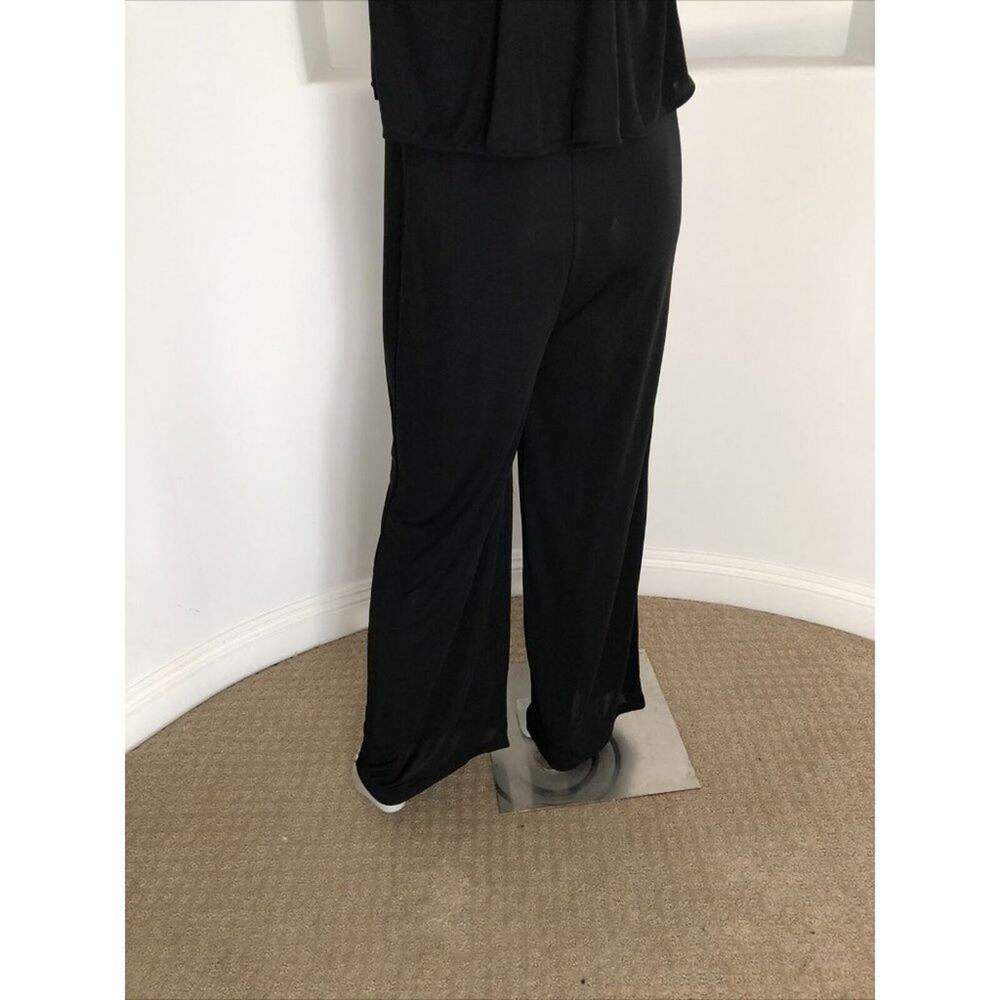 Zara Trafaluc Black Wide Leg Jumpsuit S Open Back Criss Cross Rope Straps - Picture 10 of 14